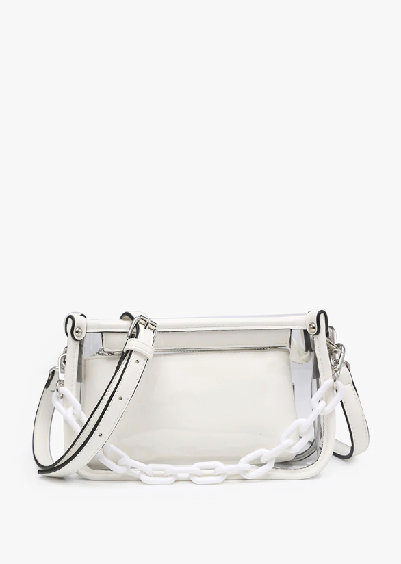 Jessica Clear White Crossbody