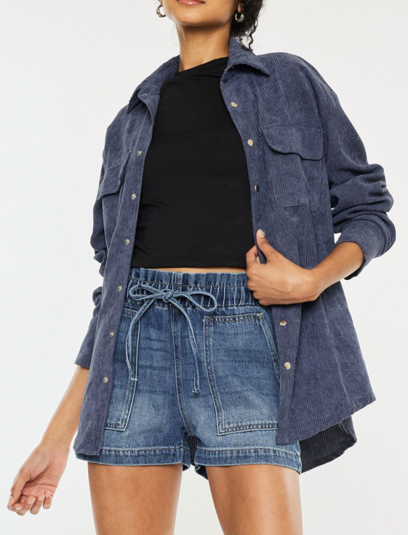 KanCan Poppy Paper Bag Shorts