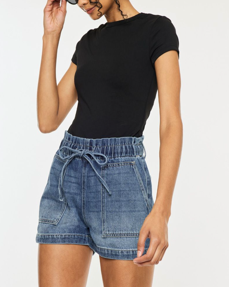 KanCan Poppy Paper Bag Shorts