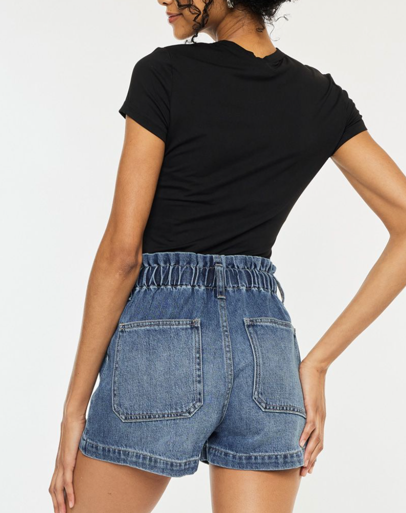 KanCan Poppy Paper Bag Shorts