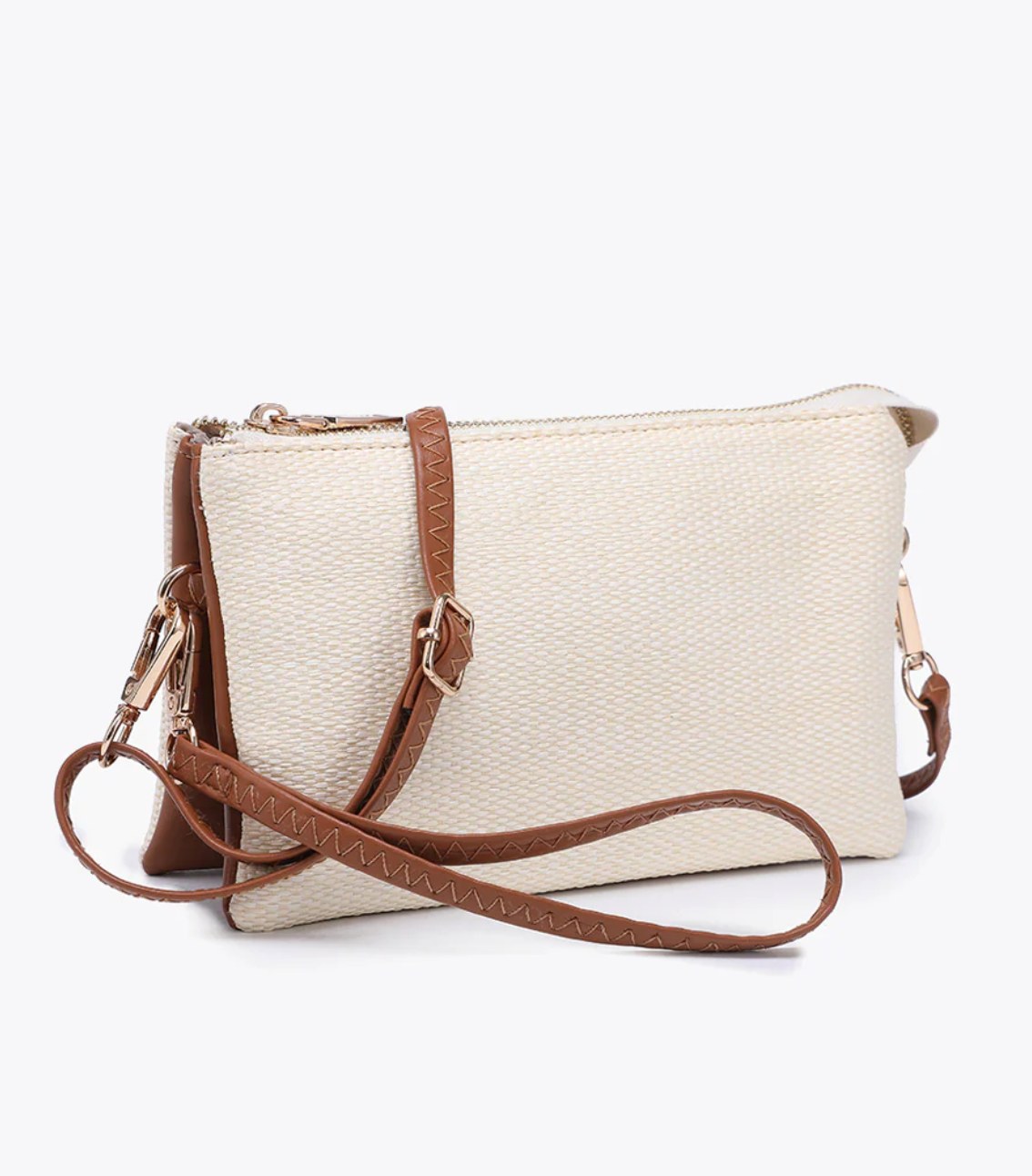 Riley Natural Straw Crossbody