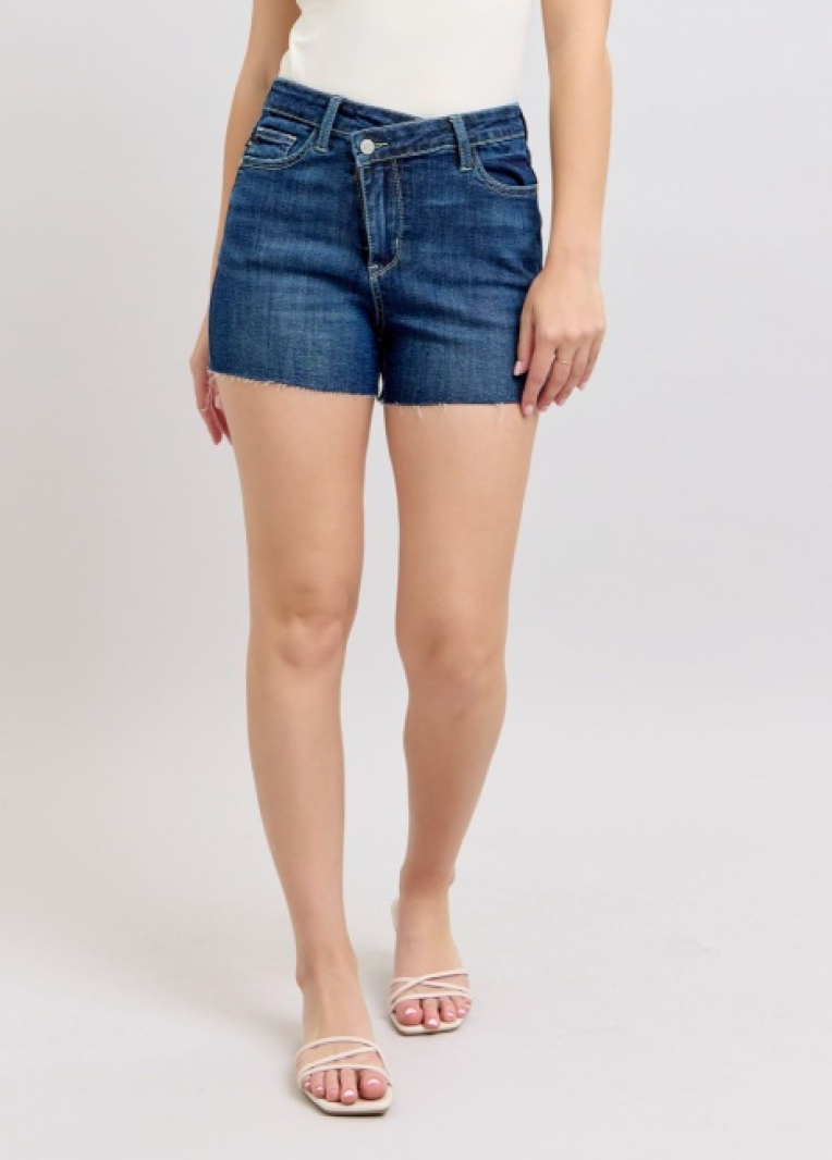 Judy Blue Taytum Criss-Cross Shorts