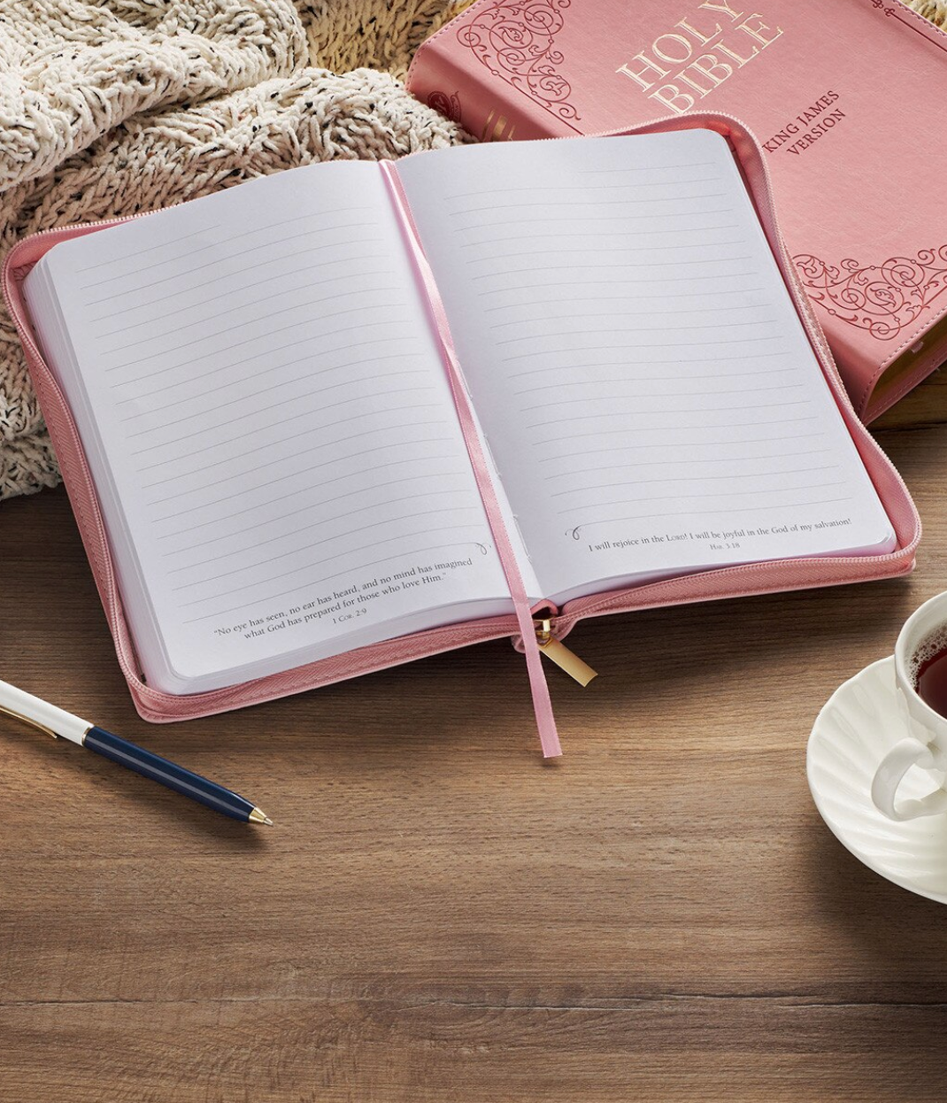 He Will Cover You With His Feathers Zip Journal