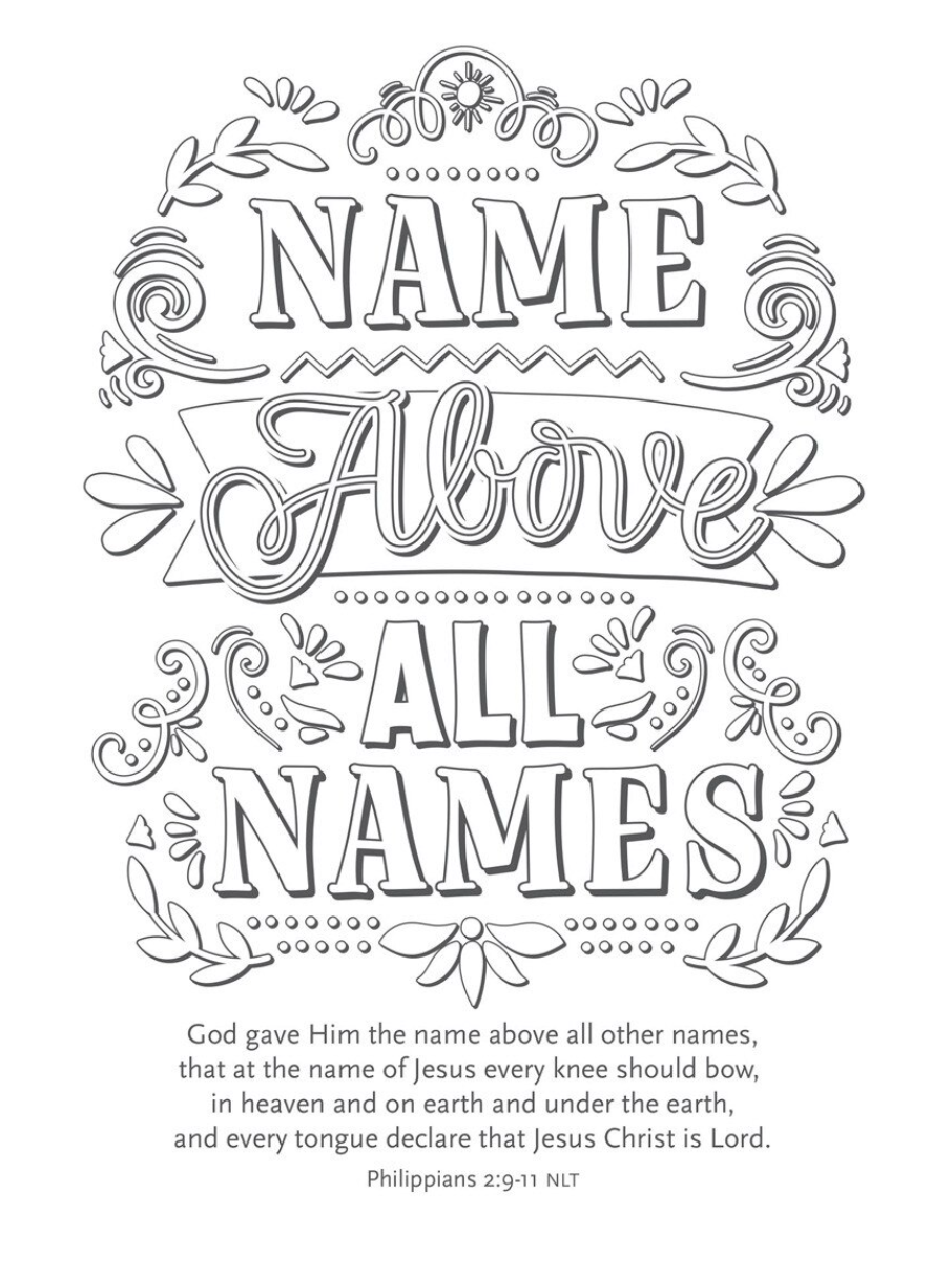 The Names Of Jesus Coloring Book