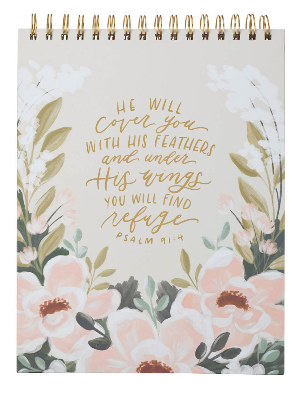 He Will Cover You With His Feathers Spiral Notepad