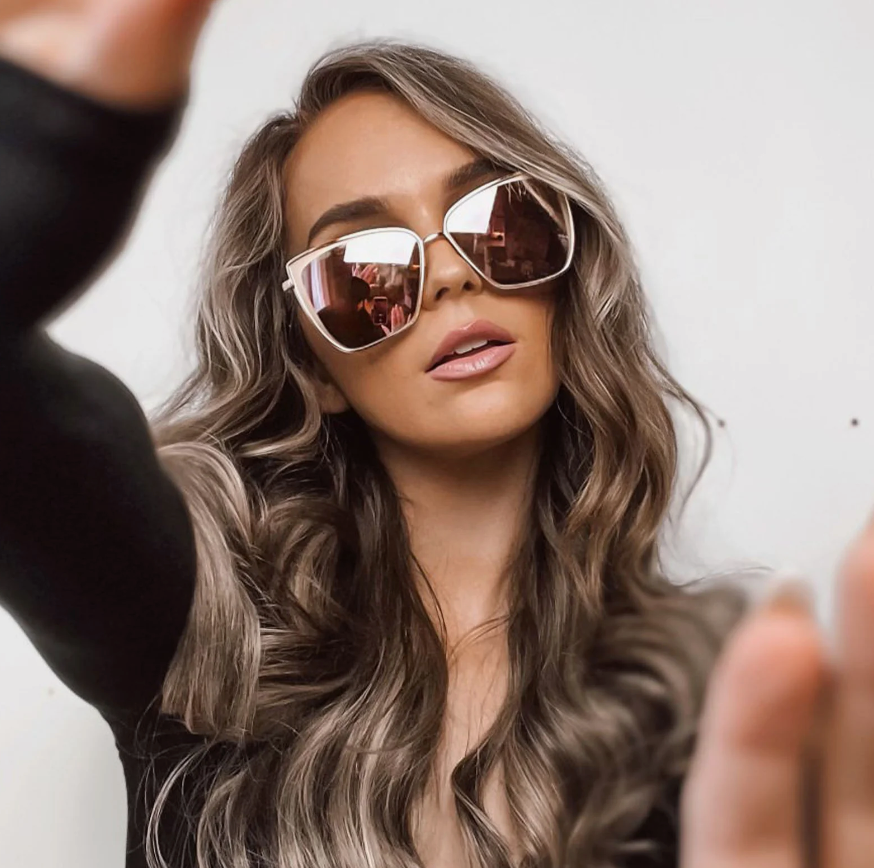BECKY Gold Flash Brown Gradient Sunglasses GD-BG18