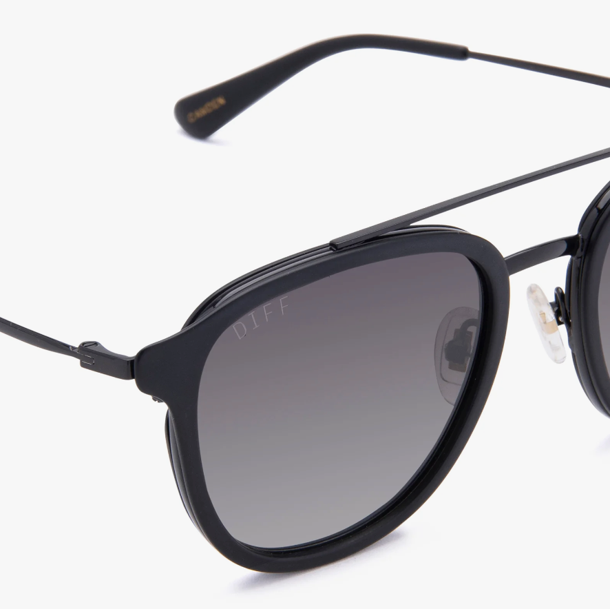 CAMDEN Matte Black Grey Gradient Polarized Sunglasses MB-GG208P
