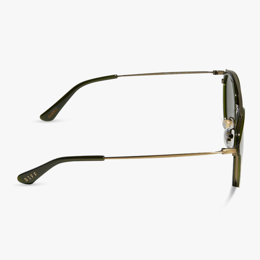 CAMDEN Dark Olive Polarized Sunglasses DE01-0208-DOGTP