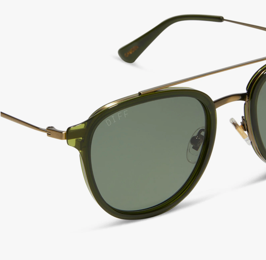 CAMDEN Dark Olive Polarized Sunglasses DE01-0208-DOGTP