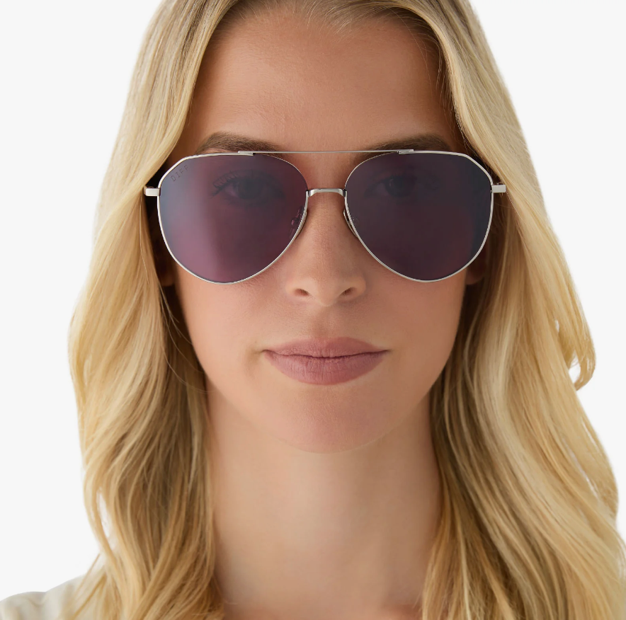 DASH Silver Aubergine Polarized Sunglasses DE01-0016-SVAUP