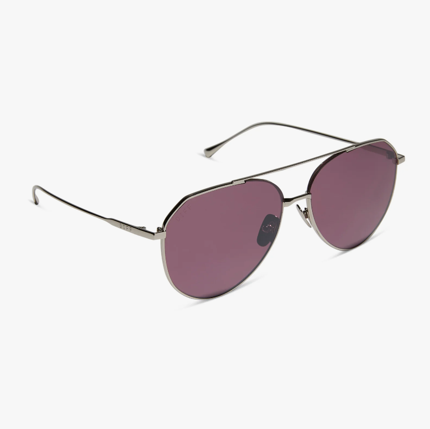 DASH Silver Aubergine Polarized Sunglasses DE01-0016-SVAUP