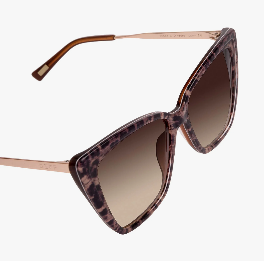 BECKY II Leopard Tortoise Brown Gradient Sunglasses LT-BG30