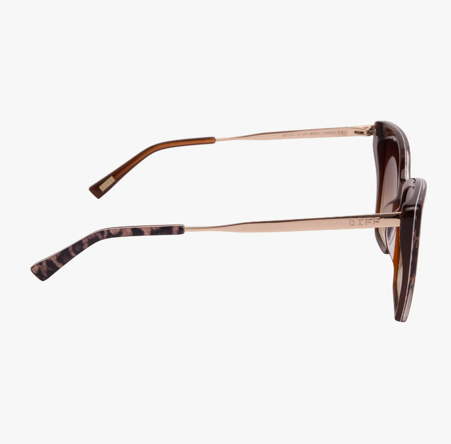 BECKY II Leopard Tortoise Brown Gradient Sunglasses LT-BG30