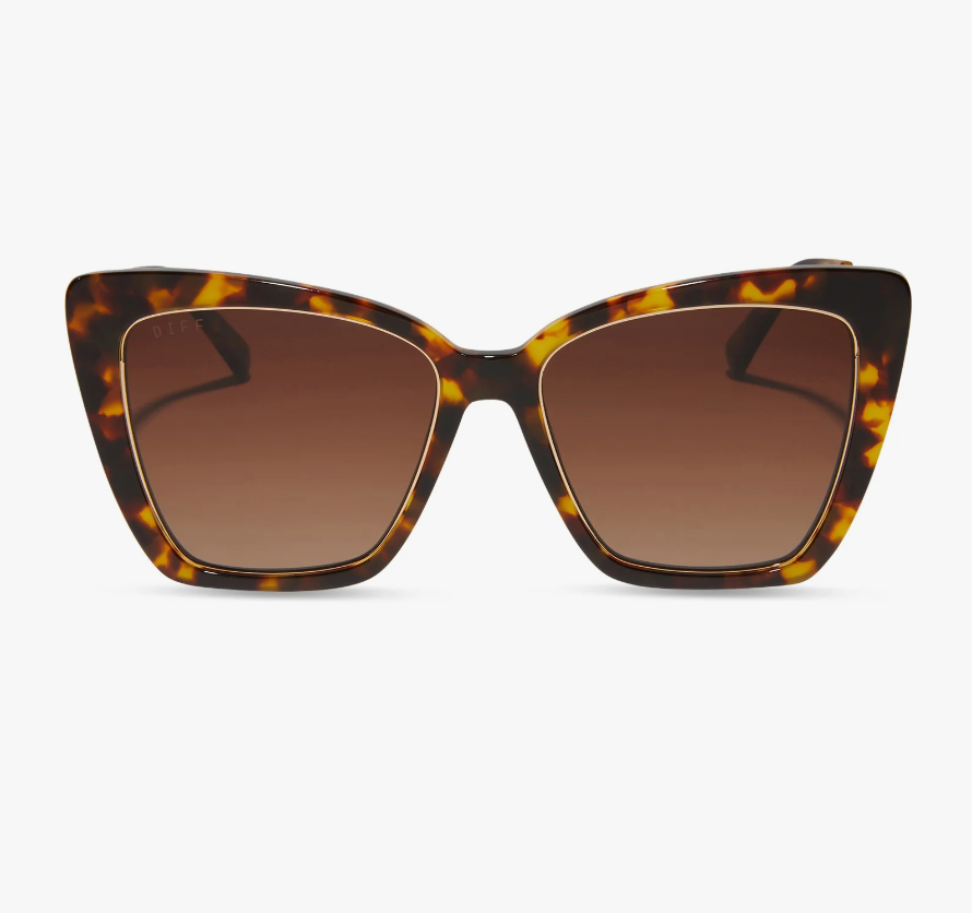 BECKY IV Amber Tortoise Brown Gradient Polarized Sunglasses AB-BG189P