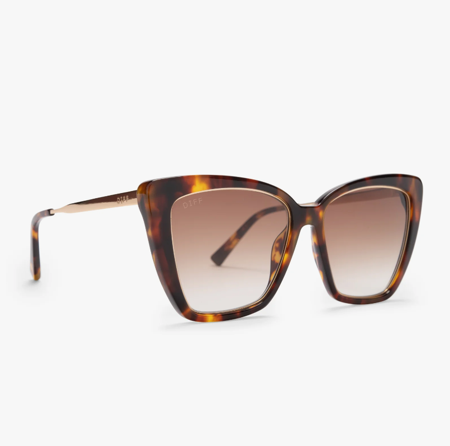 BECKY IV Amber Tortoise Brown Gradient Polarized Sunglasses AB-BG189P