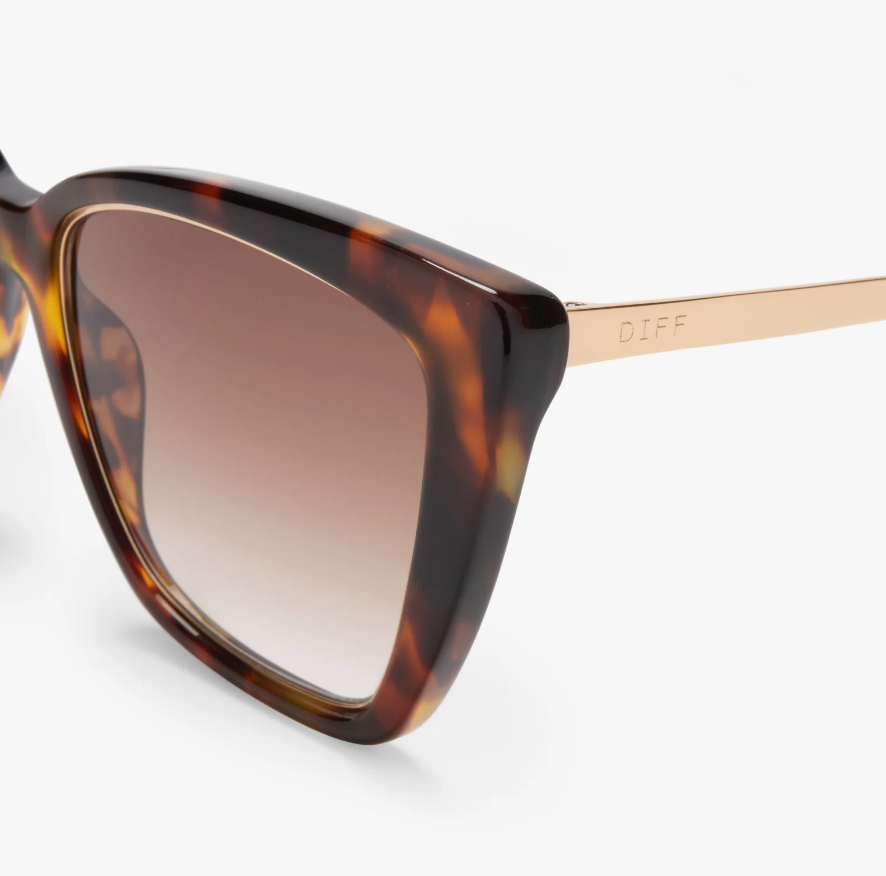 BECKY IV Amber Tortoise Brown Gradient Polarized Sunglasses AB-BG189P