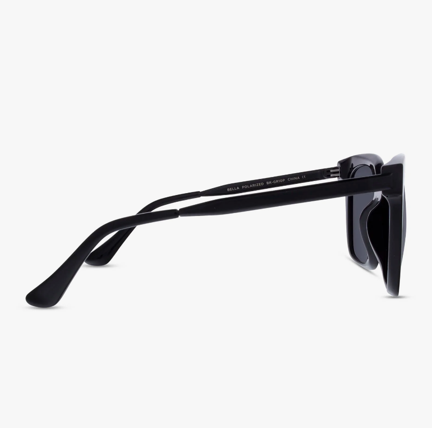 BELLA Black Grey Polarized Sunglasses BK-GR10P