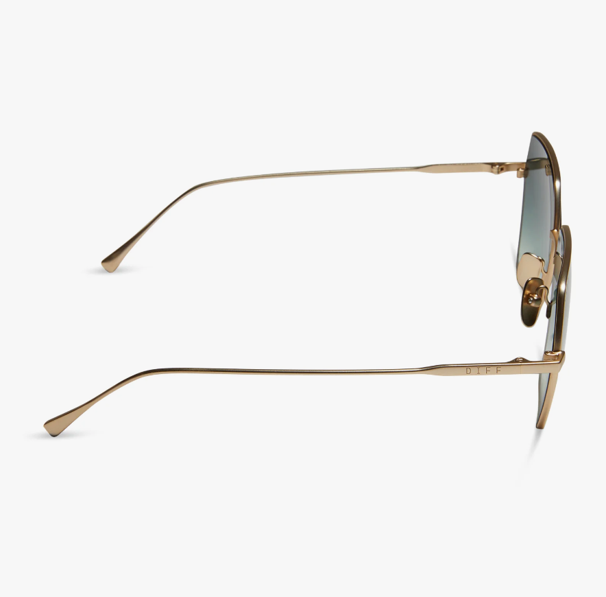 HARLOWE Hexagon Matte Gold Sunglasses DE01-0467-GLFGN