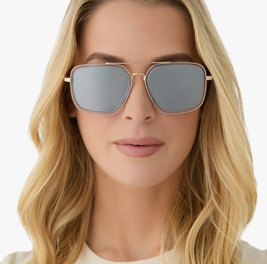 JORDAN Gold Clear Crystal Sunglasses DE01-0714-GDSRN