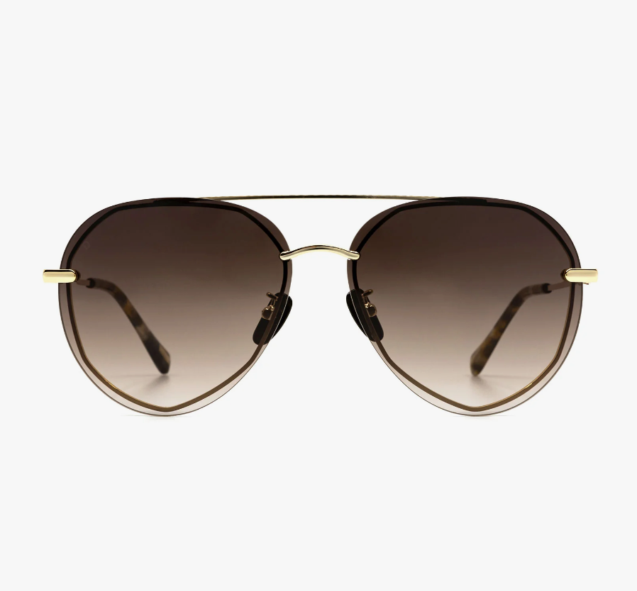 LENOX Brown Tortoise Tips Sunglasses GD-BG122