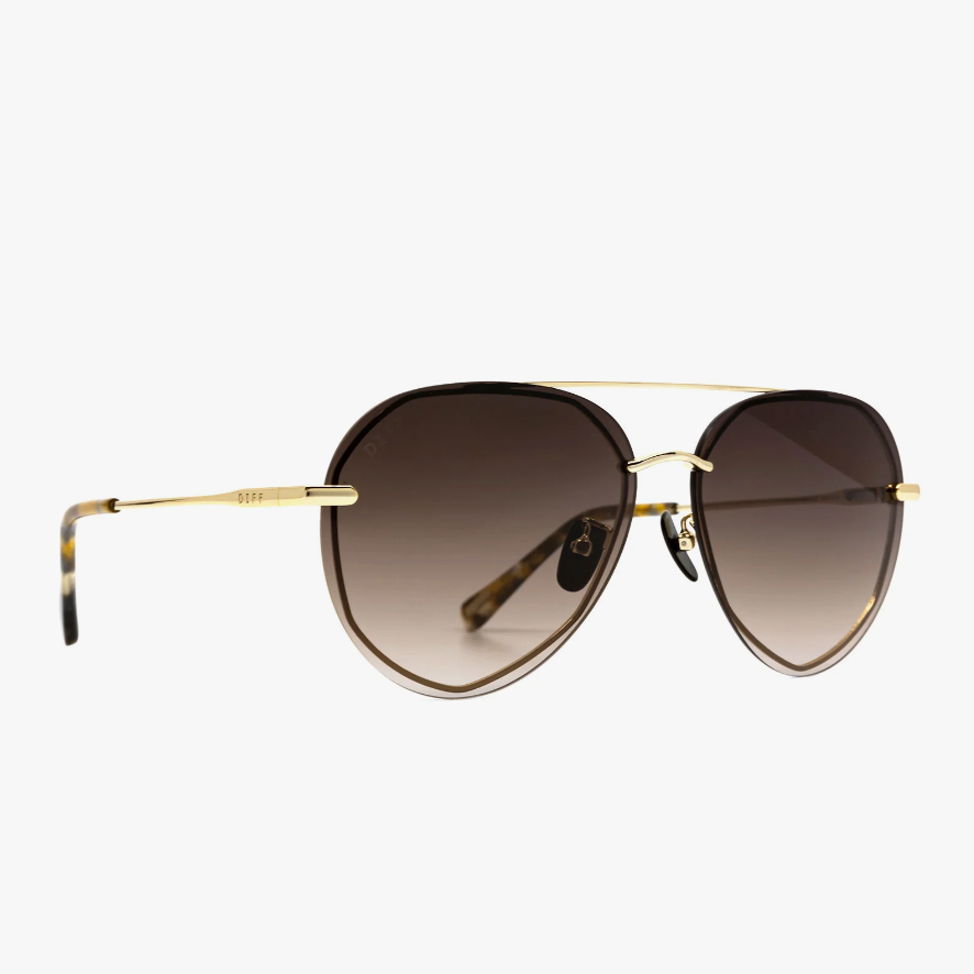 LENOX Brown Tortoise Tips Sunglasses GD-BG122