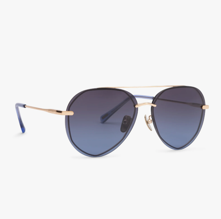 LENOX Gold Blue Polarized Sunglasses GD-BL122P