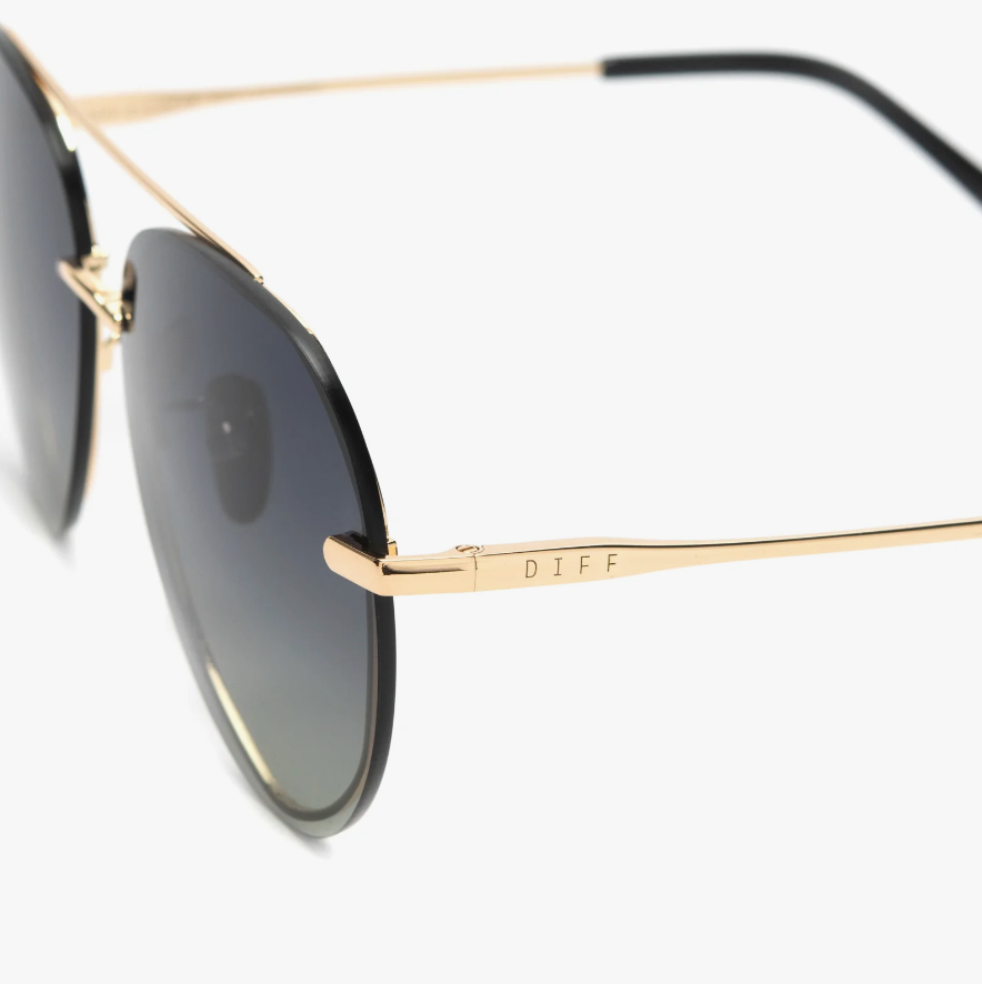 LENOX Gold Black Polarized Sunglasses GD-GG122P