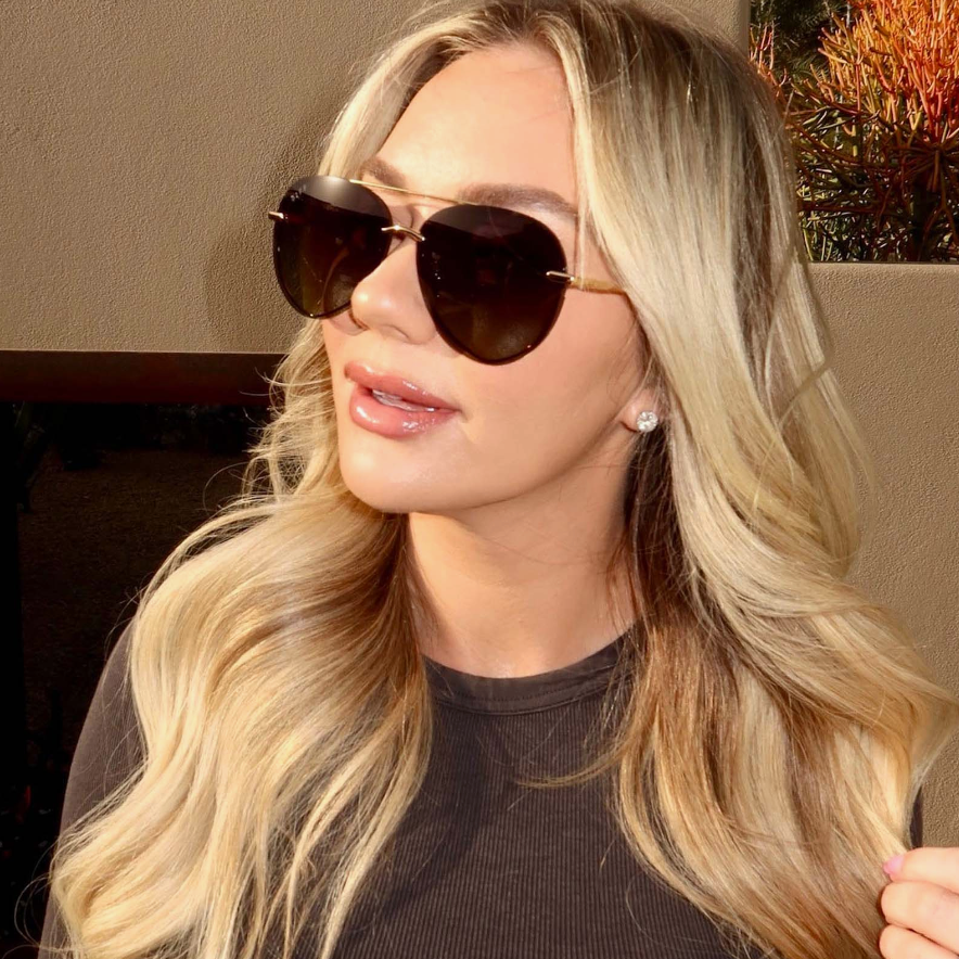 LENOX Gold Black Polarized Sunglasses GD-GG122P