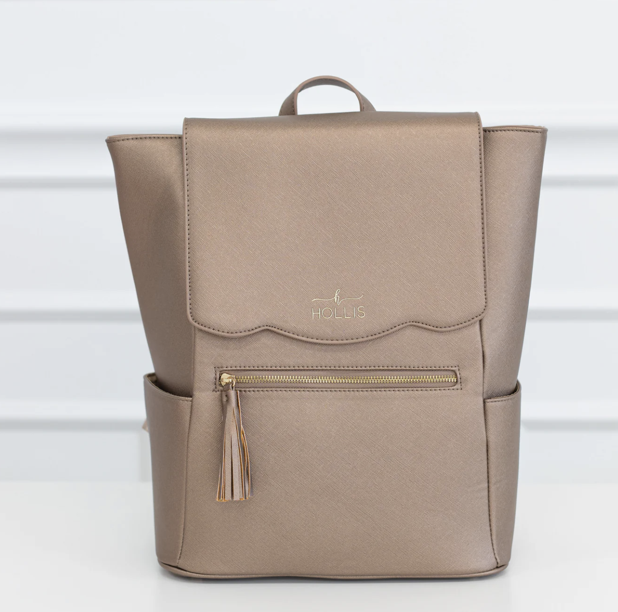 Hollis Frilly Full Size Backpack/ Mocha