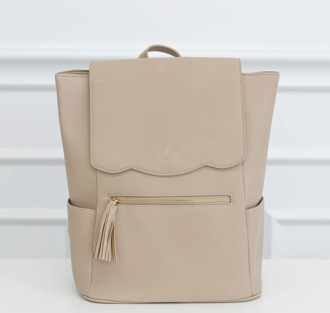 Hollis Frilly Full Size Backpack/ Nude