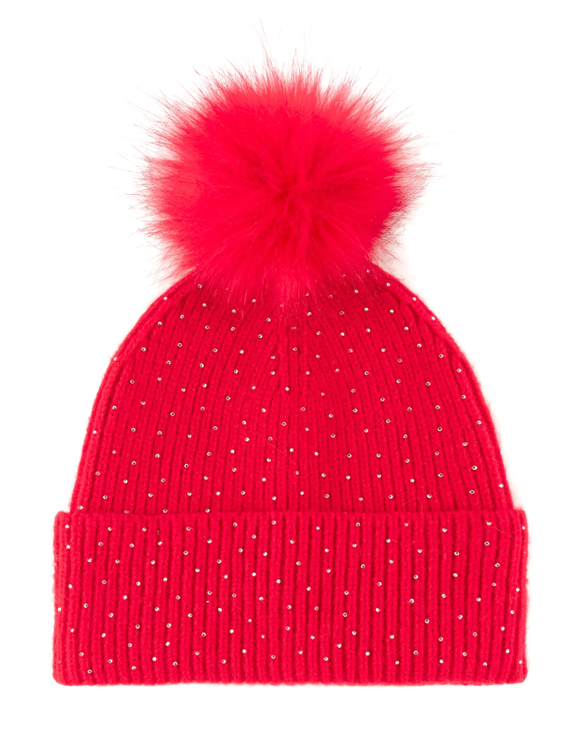 Red Rhinestone Beanie