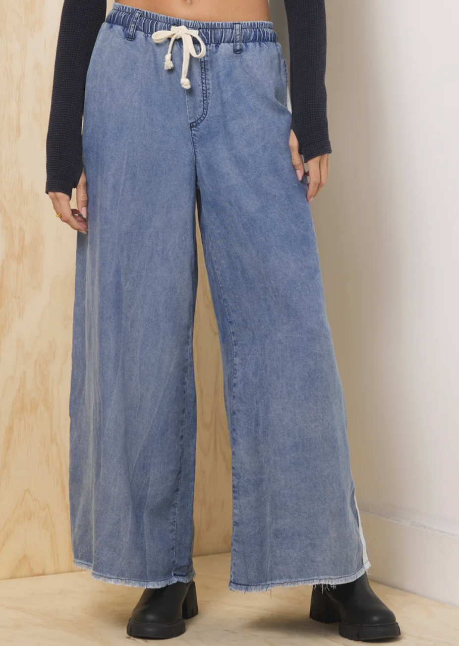 Vintage Havana Drawstring Pant in Denim