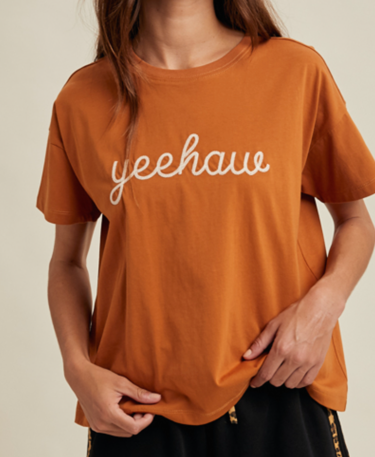 YeeHaw Rust Tee