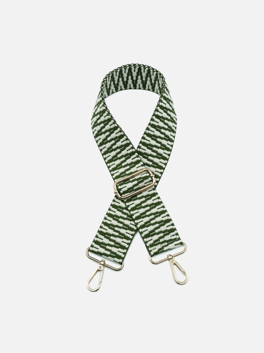 Olive Aztec Guitar Strap