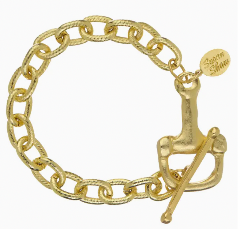 Susan Shaw Gold Horse Bit Bracelet