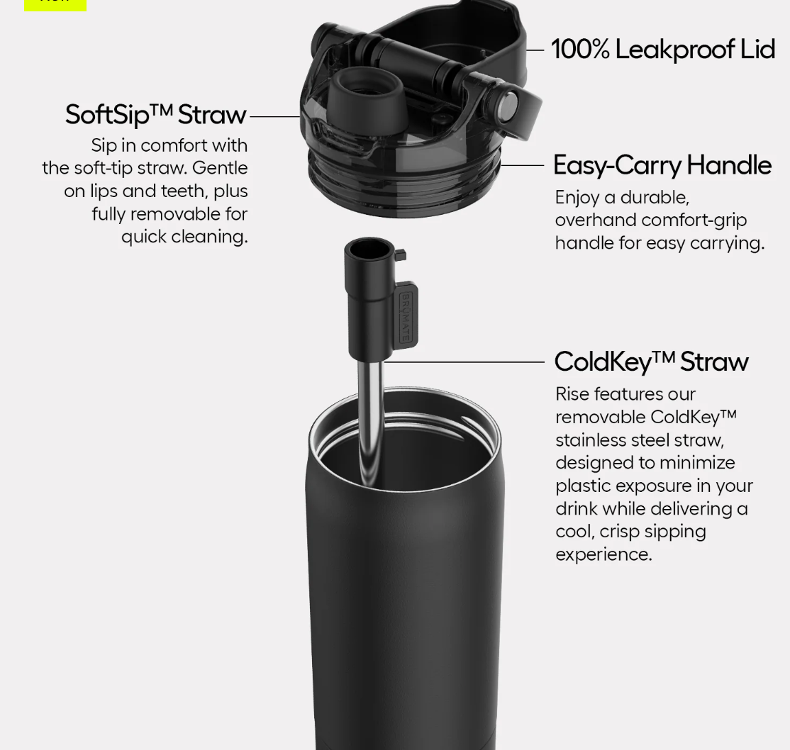 BruMate 25oz Rise in Matte Black