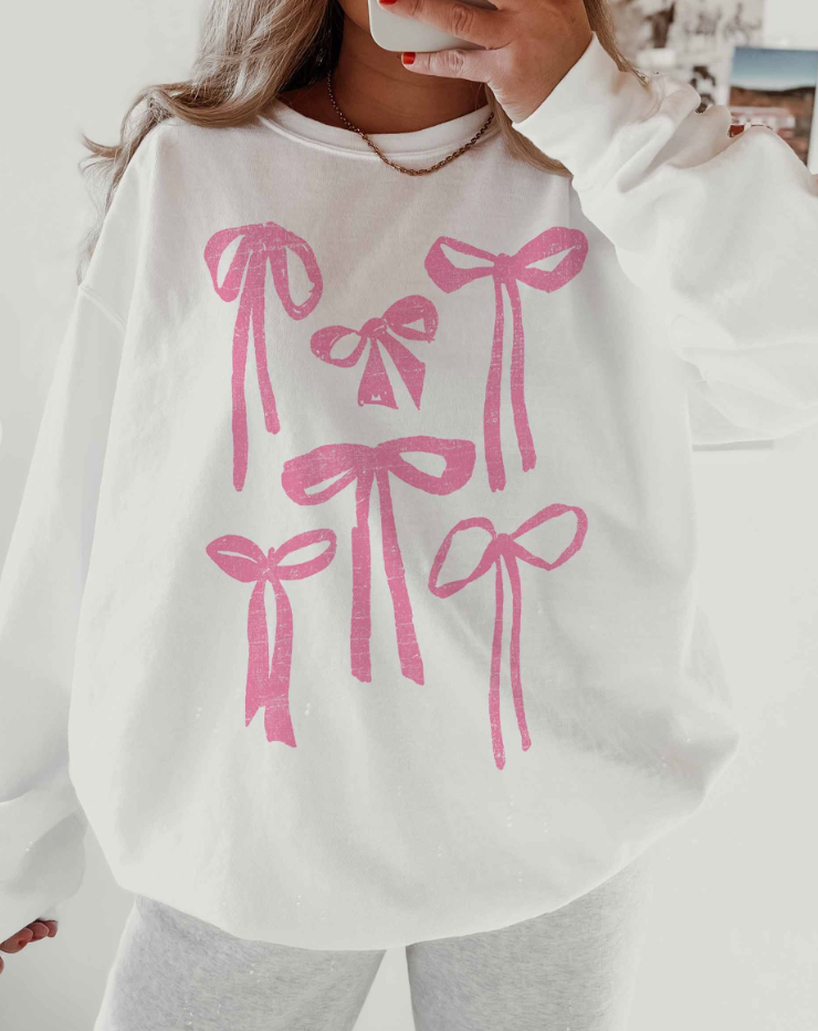 Pretty in Pink Bows Sweatshirt
