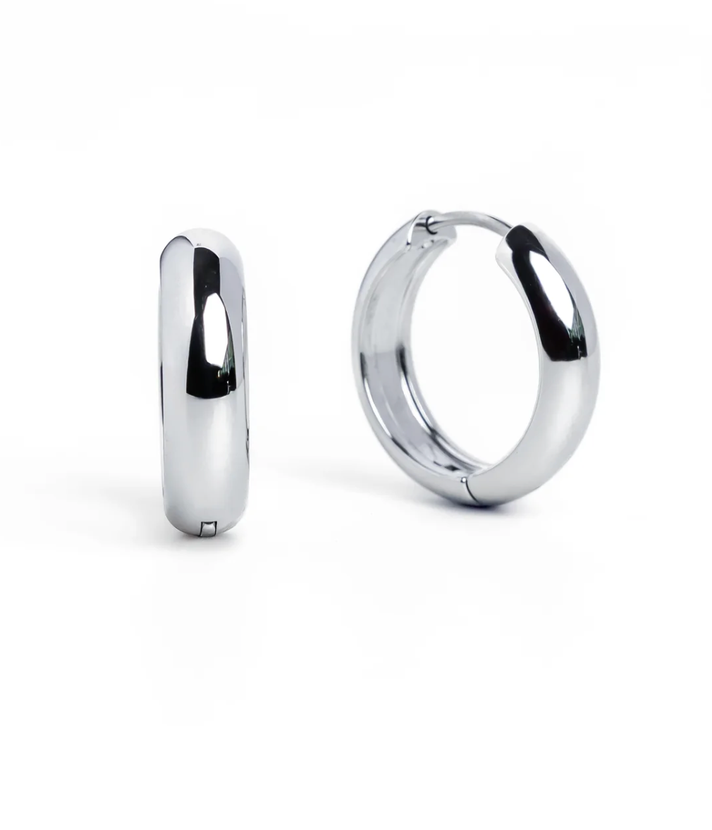 Brenda Grands Silver Everyday Hoop