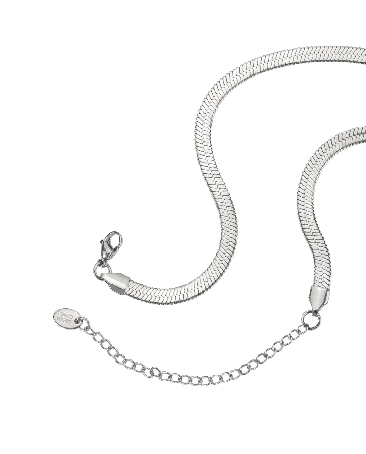 Brenda Grands Silver Herringbone Necklace
