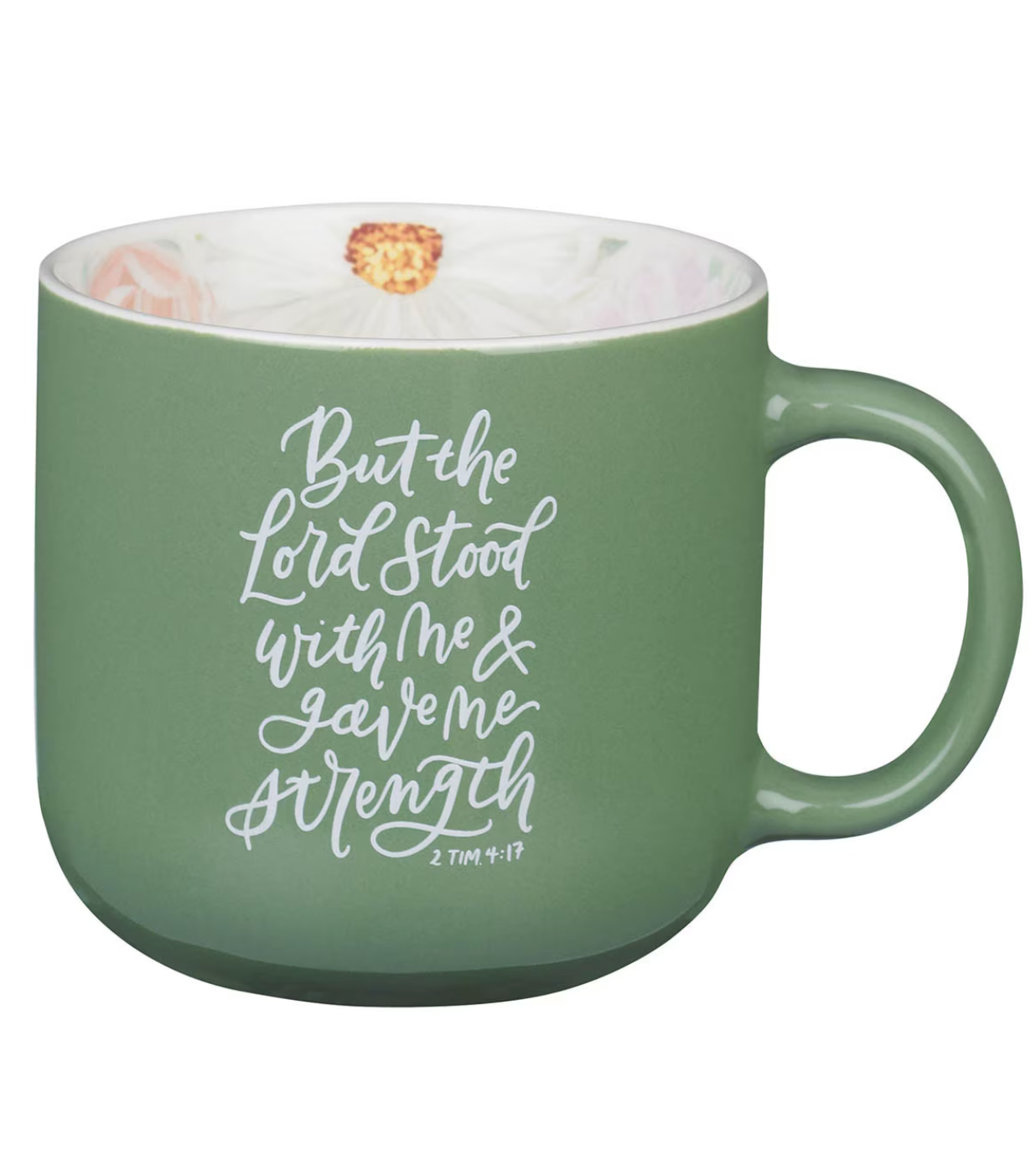 The Lord Stood With Me Green Mug