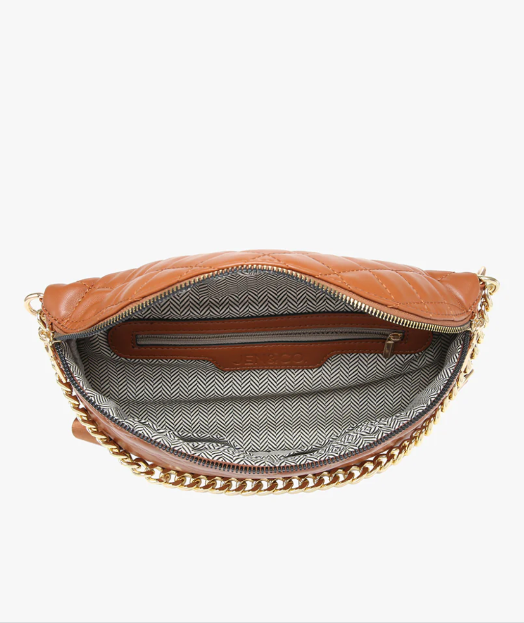 Sylvie Quilted Belt Bag in Bone