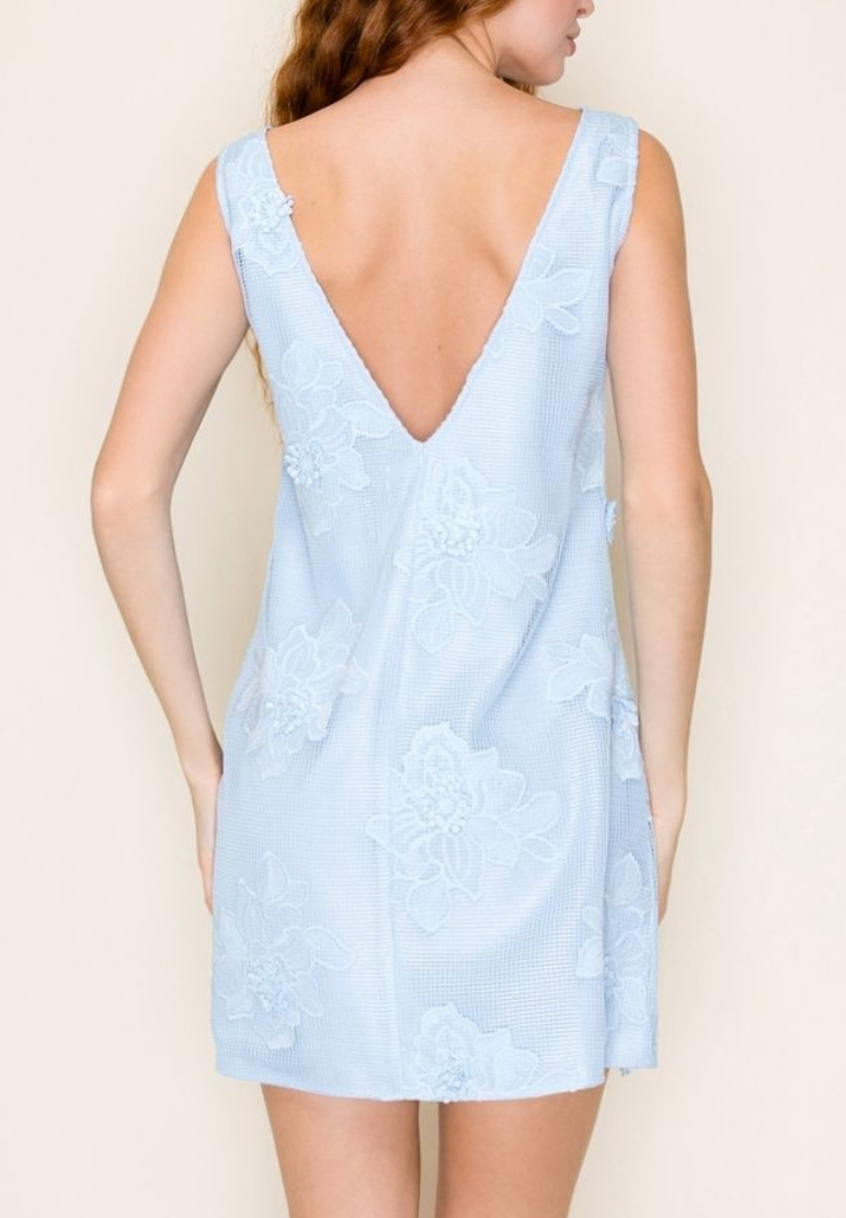 Blooming Floral Dress in Blue