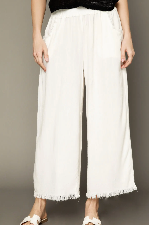 Styled Comfort Linen Pant in Off-White