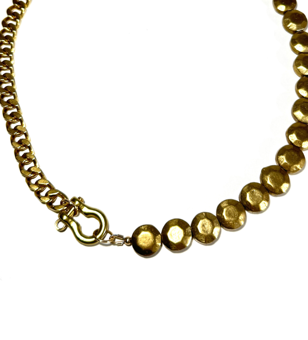 Rachel Nathan Shackle Sand Dollar Necklace