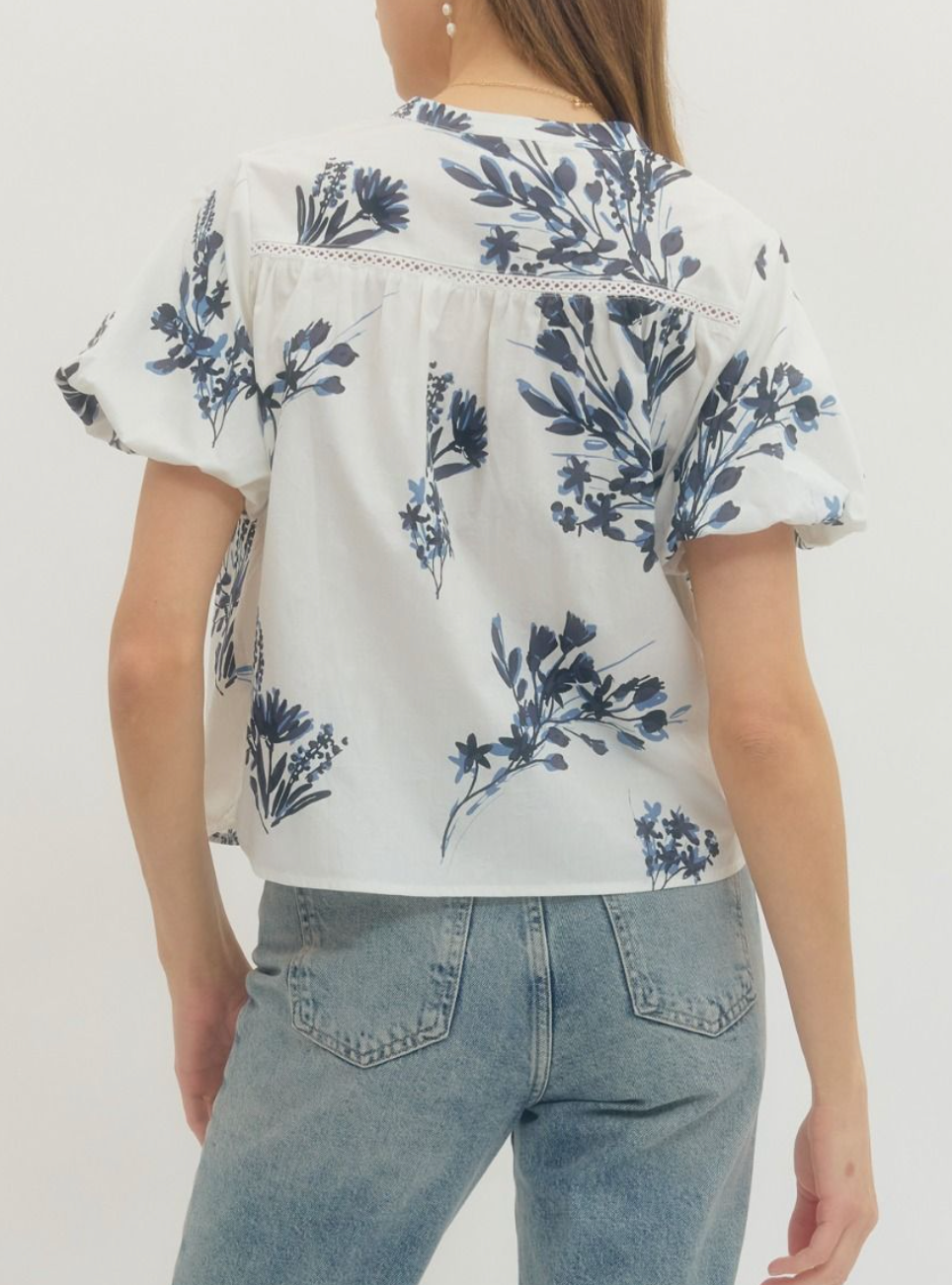 Charmed Life Navy Floral Top