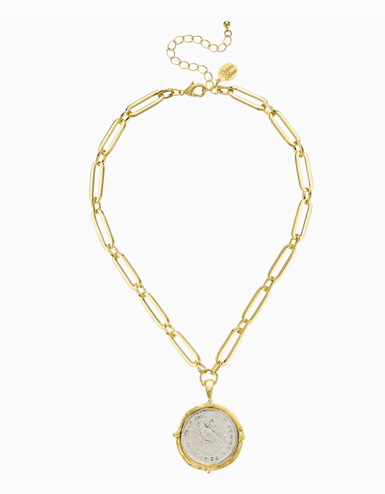 Susan Shaw Bird Coin Necklace