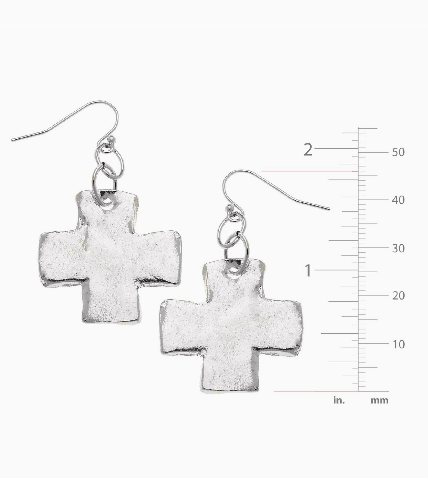 Susan Shaw Silver Cross Earrings