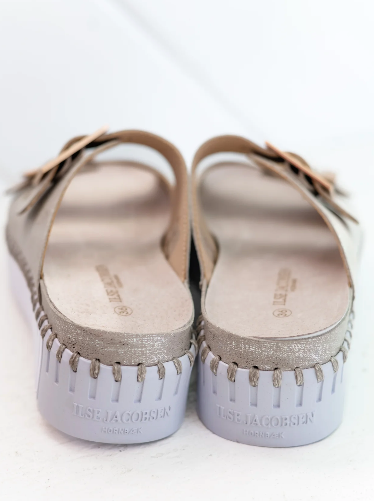 Ilse Jacobsen Silver Metallic Sandals