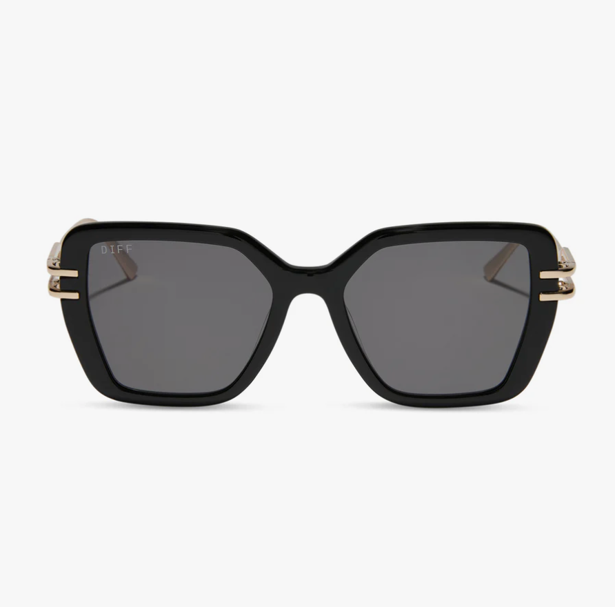 DASHA Black Square Sunglasses DE01-0870-BKGRN