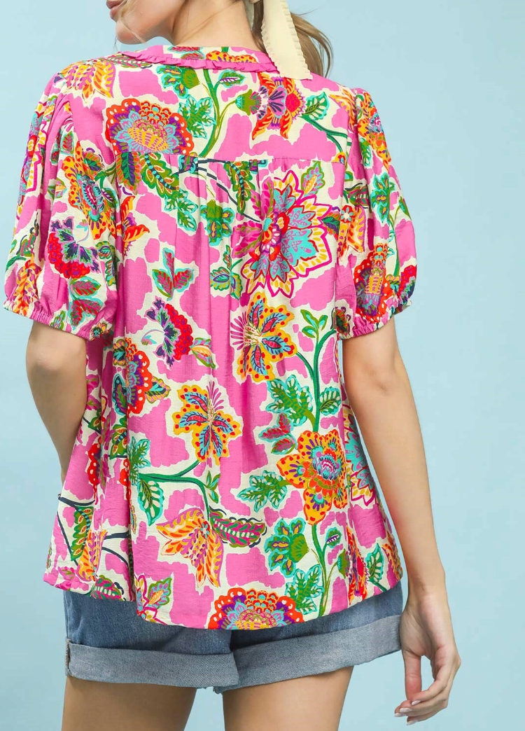 Pop Of Color Top in Pink